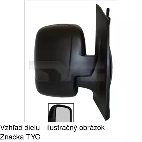 Sklo vonkajšieho zrkadla s držiakom 2396554E /POLCAR/ - obr. 1