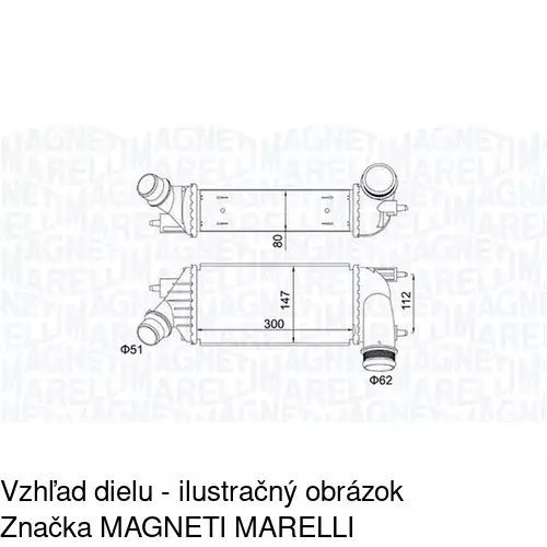 Chladiče vzduchu (Intercoolery) 2397J8-3 /POLCAR/ - obr. 1