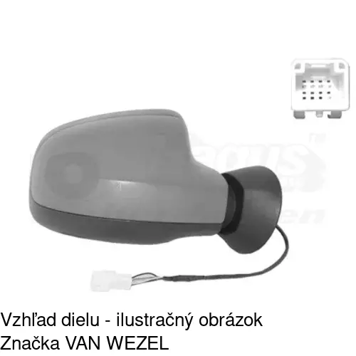 Vonkajšie zrkadlo 2801524M /POLCAR/ - obr. 4