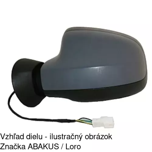 Sklo vonkajšieho zrkadla s držiakom 2801554M /POLCAR/ - obr. 3