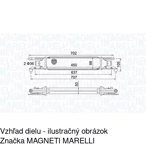 Chladiče vzduchu (Intercoolery) 3024J8-2 /POLCAR/ - obr. 1
