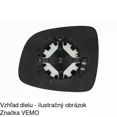 Sklo vonkajšieho zrkadla s držiakom 3075551M /POLCAR/ - obr. 3