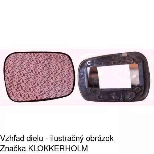 Sklo vonkajšieho zrkadla s držiakom 3257551M /POLCAR/ - obr. 5