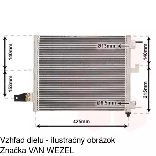 Chladiče klimatizácie 4040K8C1S /POLCAR/ - obr. 3