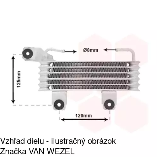 Chladiče oleja 4050L8-2 /POLCAR/ - obr. 1