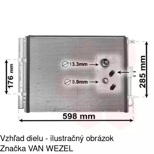 Chladiče klimatizácie 40C2K8C2 /POLCAR/ - obr. 2
