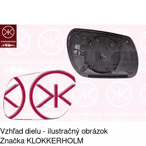 Sklo vonkajšieho zrkadla s držiakom 4525546E /POLCAR/ - obr. 3
