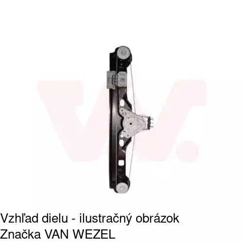 Mechanizmus sťahovania okna elektrický bez motora 5003PSG3 /POLCAR/ - obr. 3