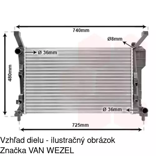 Chladiče vody 500608-2 /POLCAR/ - obr. 5