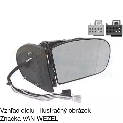 Rám vonkajšieho zrkadla 501655PM /POLCAR/ - obr. 3