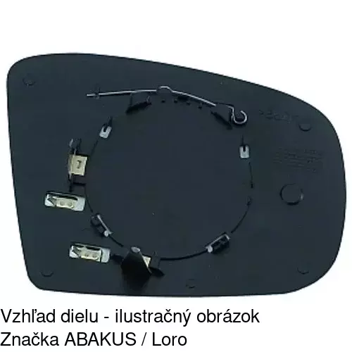 Sklo vonkajšieho zrkadla s držiakom 5044547E /POLCAR/ - obr. 4