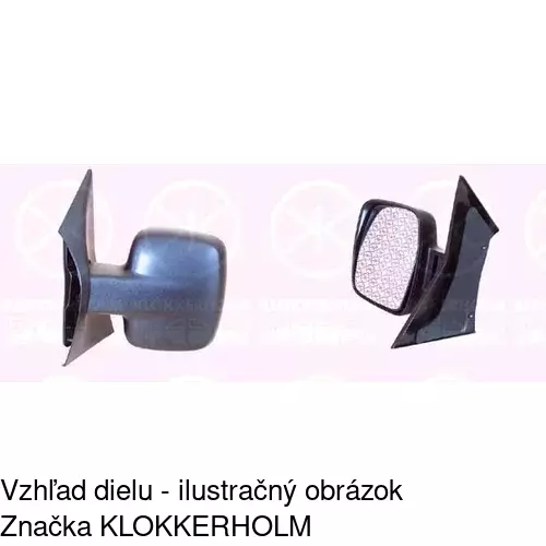 Sklo vonkajšieho zrkadla s držiakom 5062542E /POLCAR/ - obr. 3