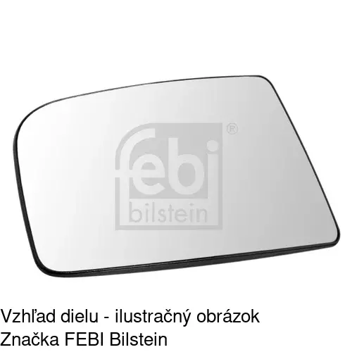 Sklo vonkajšieho zrkadla s držiakom 5065556M /POLCAR/ - obr. 4