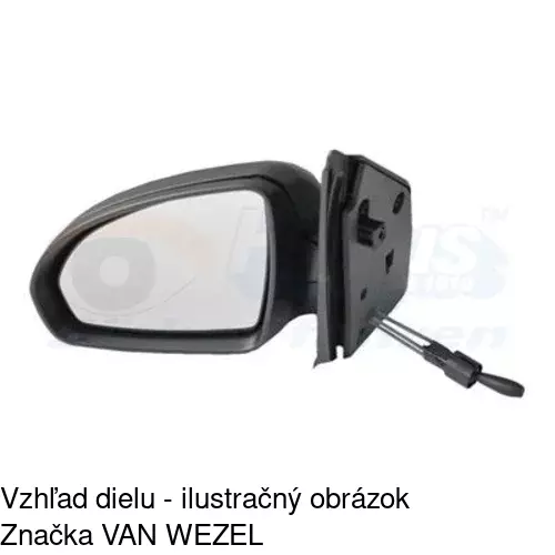 Rám vonkajšieho zrkadla 509854TE /POLCAR/ - obr. 3