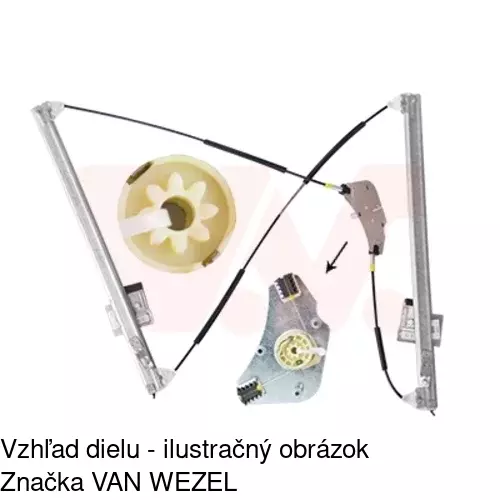 Elektrický mechanizmus okna dverí 50N1PSE1 /POLCAR/ - obr. 4
