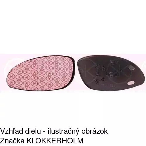 Sklo vonkajšieho zrkadla s držiakom 5516543M /POLCAR/ - obr. 2