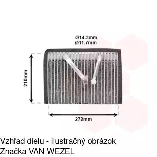 Výparník klimatizácie POLCAR 5516P82X