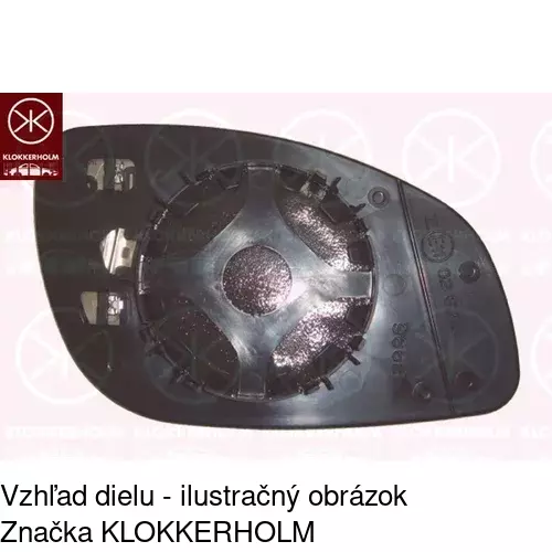 Sklo vonkajšieho zrkadla s držiakom 5518555E /POLCAR/ - obr. 1