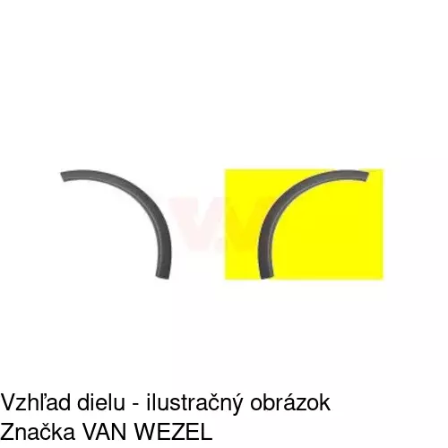 Lišta blatníka 555602-6 /POLCAR/ - obr. 1