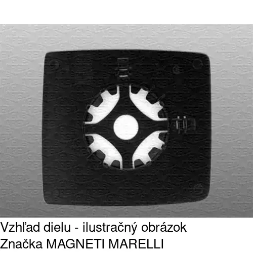 Sklo vonkajšieho zrkadla s držiakom 5556558M /POLCAR/ - obr. 4