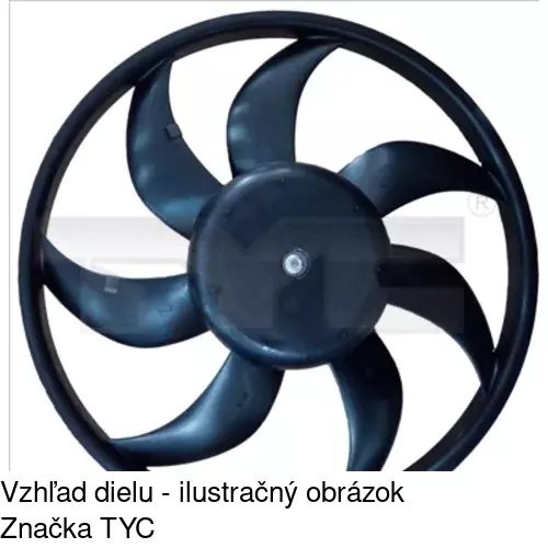 Ventilátor bez krytu / podpery 555823U6 /POLCAR/ - obr. 3