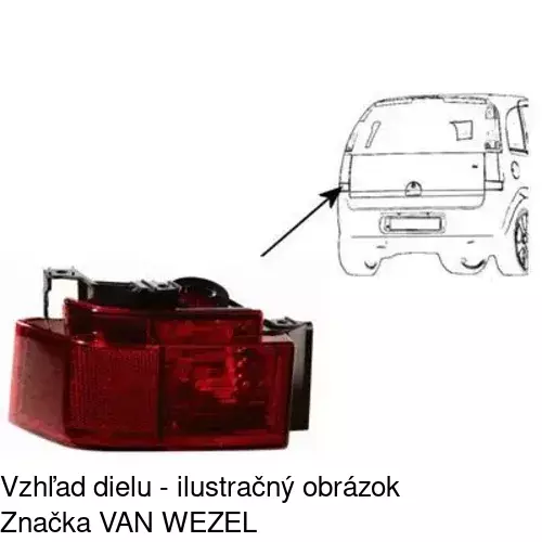 Hmlové svetlo - zadné 5559973E /POLCAR/ - obr. 2