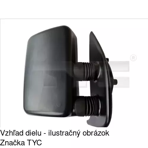 Sklo vonkajšieho zrkadla s držiakom 5702545M /POLCAR/ - obr. 4