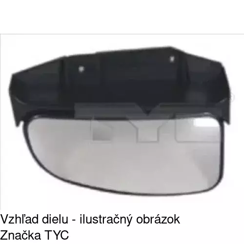Sklo vonkajšieho zrkadla s držiakom 5702558M /POLCAR/ - obr. 1