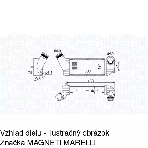 Chladiče vzduchu (Intercoolery) 5710J8-1 /POLCAR/ - obr. 1