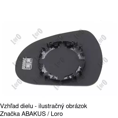 Sklo vonkajšieho zrkadla s držiakom 5724555M /POLCAR/ - obr. 2