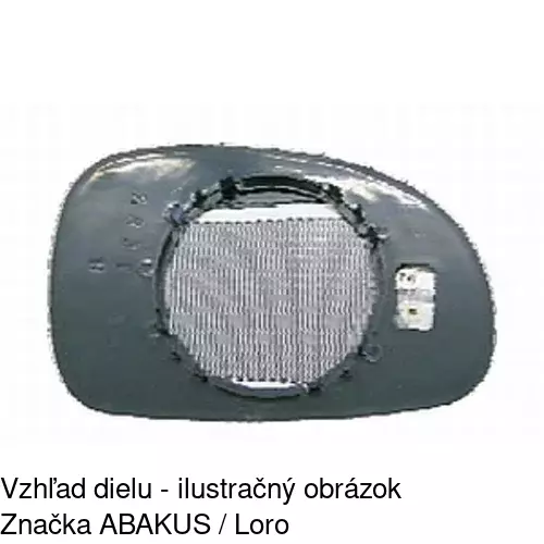 Sklo vonkajšieho zrkadla s držiakom 5747545E /POLCAR/ - obr. 5