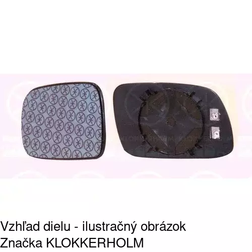 Sklo vonkajšieho zrkadla s držiakom 5748541M /POLCAR/ - obr. 4