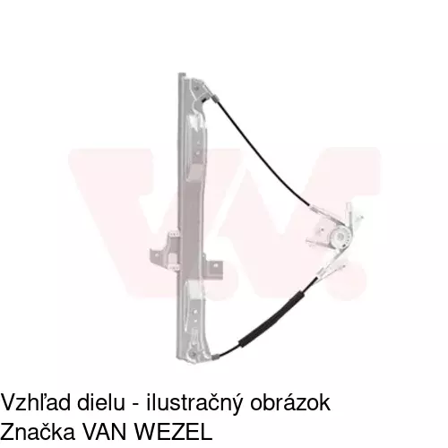 Mechanizmus sťahovania okna elektrický bez motora 5748PSG1 /POLCAR/ - obr. 4