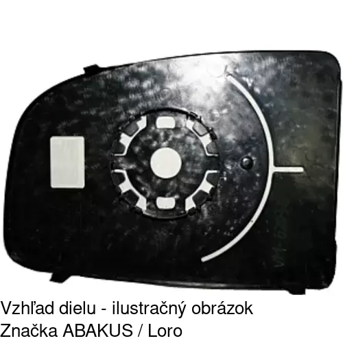 Sklo vonkajšieho zrkadla s držiakom 5770555M /POLCAR/ - obr. 3