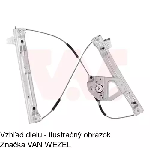 Mechanizmus sťahovania okna elektrický bez motora 57B1PSG1E /POLCAR/ - obr. 2