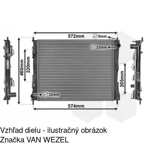 Chladiče vody 600108-1 /POLCAR/ - obr. 2