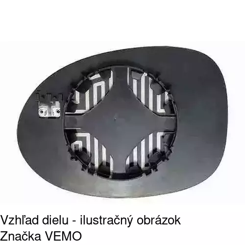 Sklo vonkajšieho zrkadla s držiakom 6004545E /POLCAR/ - obr. 3