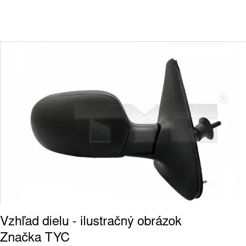 Vonkajšie zrkadlo POLCAR 6007522M