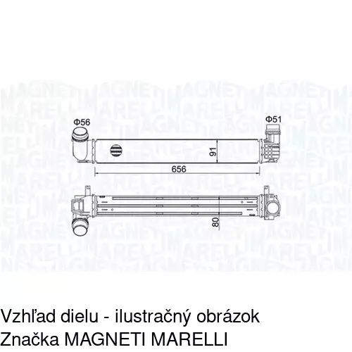 Chladiče vzduchu (Intercoolery) 6014J82X /POLCAR/ - obr. 1