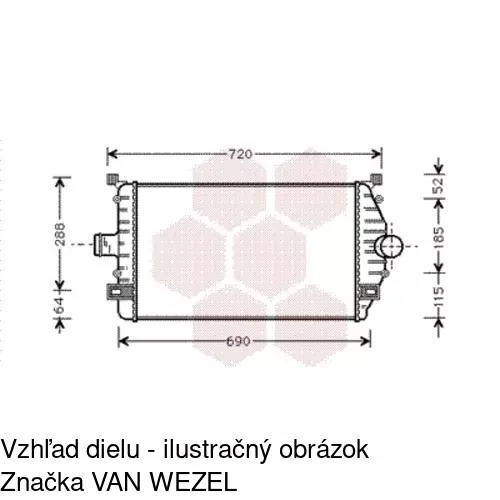 Chladiče vzduchu (Intercoolery) 6032J81X /POLCAR/ - obr. 2