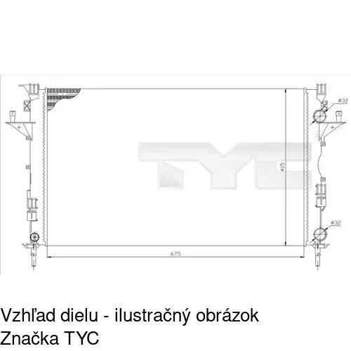Chladiče vody 603708A2 /POLCAR/ - obr. 2