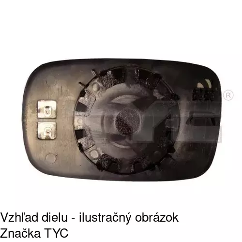 Sklo vonkajšieho zrkadla s držiakom 6037543E /POLCAR/ - obr. 3