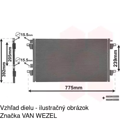 Chladiče klimatizácie 6037K8C2 /POLCAR/ - obr. 2