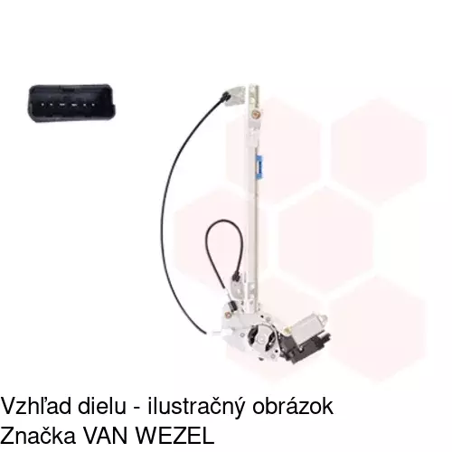 Elektrický mechanizmus okna dverí 6037PSE3 /POLCAR/ - obr. 3