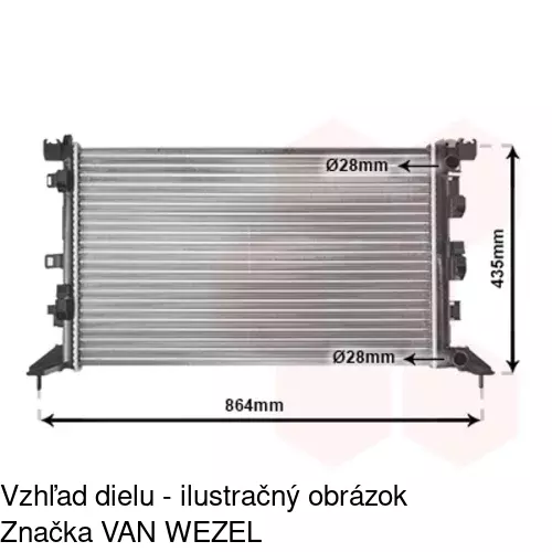 Chladiče vody 603908A4 /POLCAR/ - obr. 2