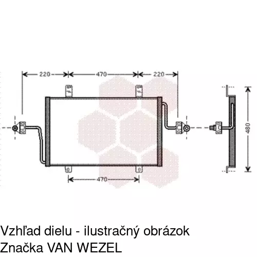 Chladiče klimatizácie 6041K8C1 /POLCAR/ - obr. 2