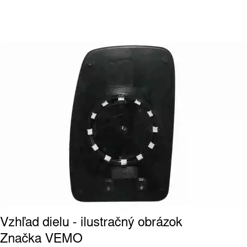 Sklo vonkajšieho zrkadla s držiakom 6042545E /POLCAR/ - obr. 3