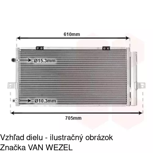 Chladiče klimatizácie 6375K8C1 /POLCAR/ - obr. 2