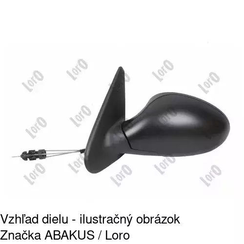 Vonkajšie zrkadlo 67225111M /POLCAR/ - obr. 3
