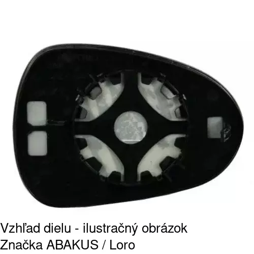 Sklo vonkajšieho zrkadla s držiakom 6732552E /POLCAR/ - obr. 1